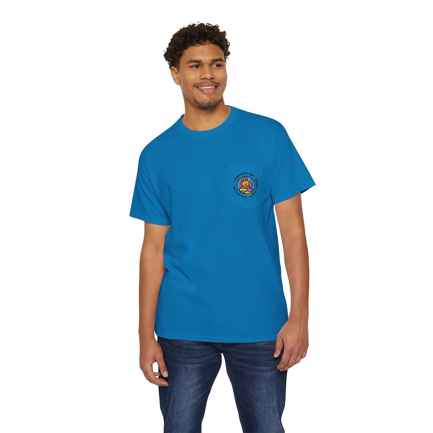 Pocket Tee - Lets Brick This Funny Unisex Heavy Cotton
