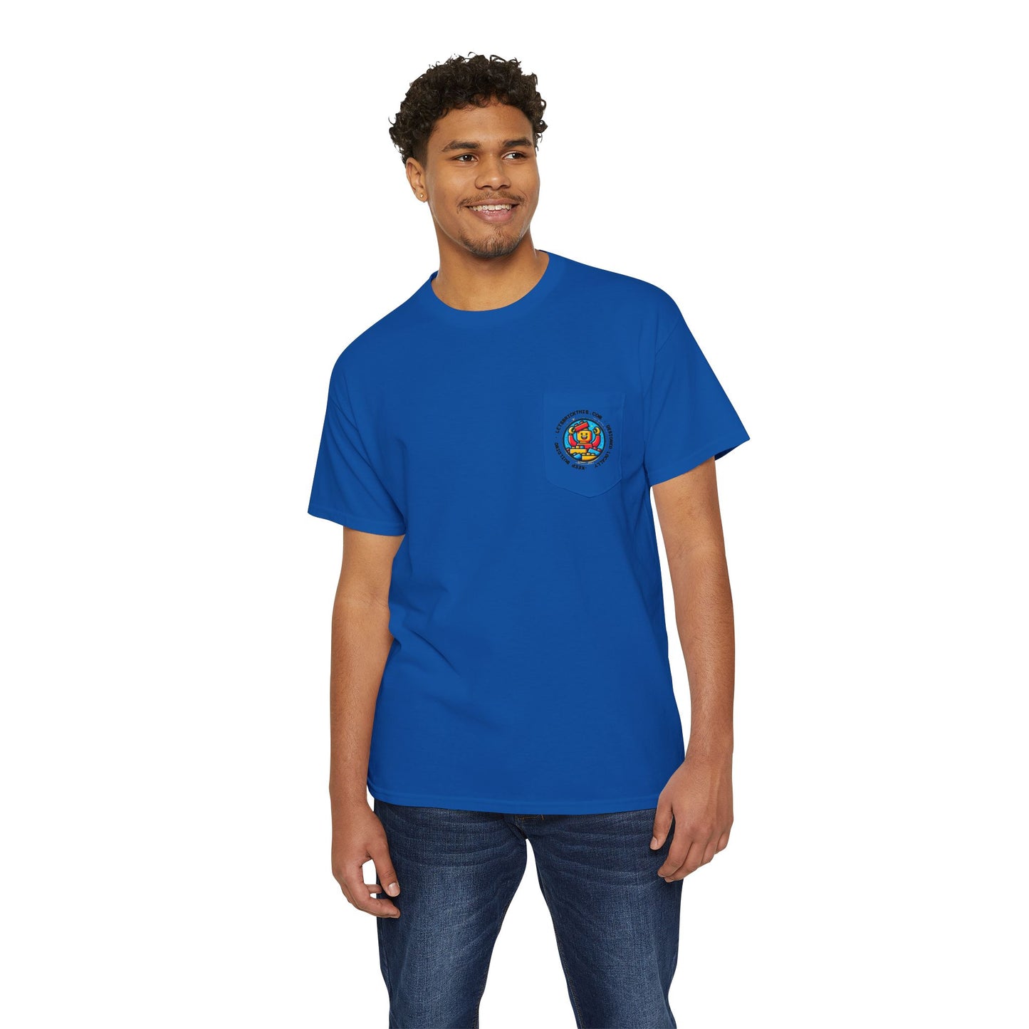 Pocket Tee - Lets Brick This Funny Unisex Heavy Cotton