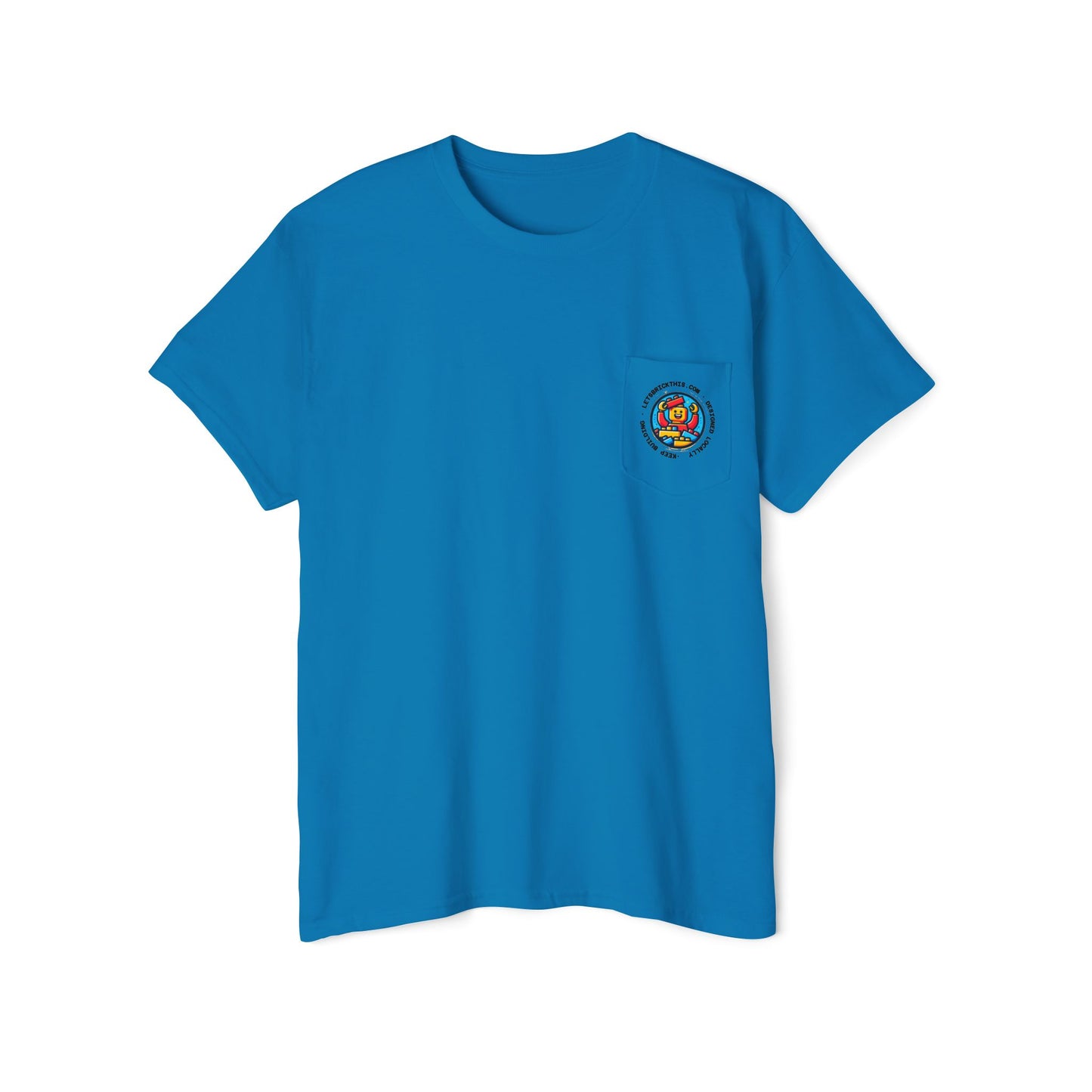 Pocket Tee - Lets Brick This Funny Unisex Heavy Cotton
