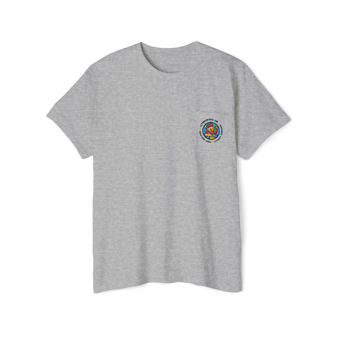Pocket Tee - Lets Brick This Funny Unisex Heavy Cotton