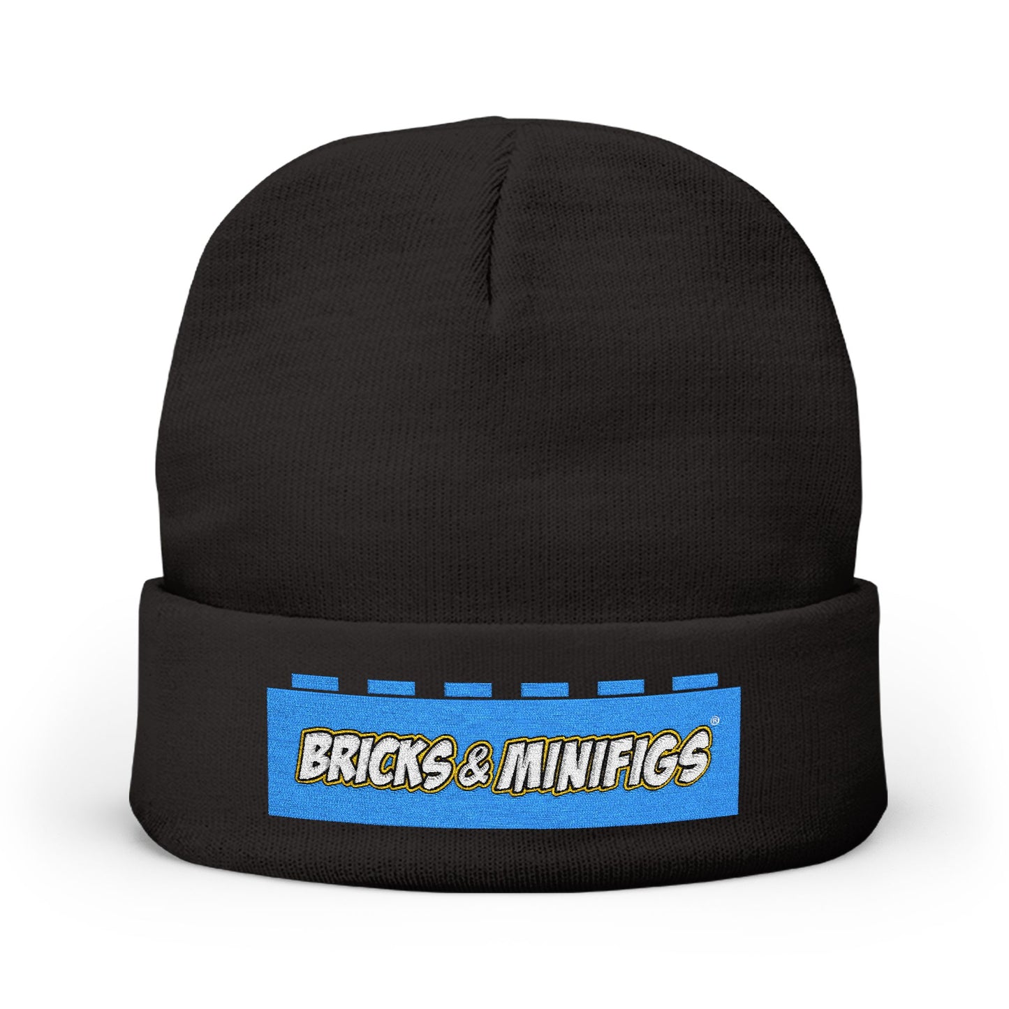 Embroidered 'Bricks & Minifigs' Knit Beanie