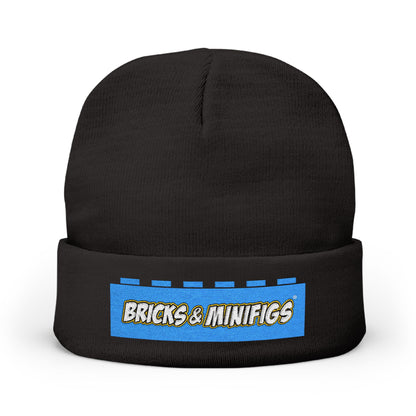 Embroidered 'Bricks & Minifigs' Knit Beanie