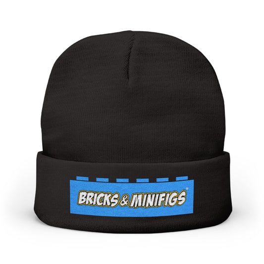 Embroidered 'Bricks & Minifigs' Knit Beanie