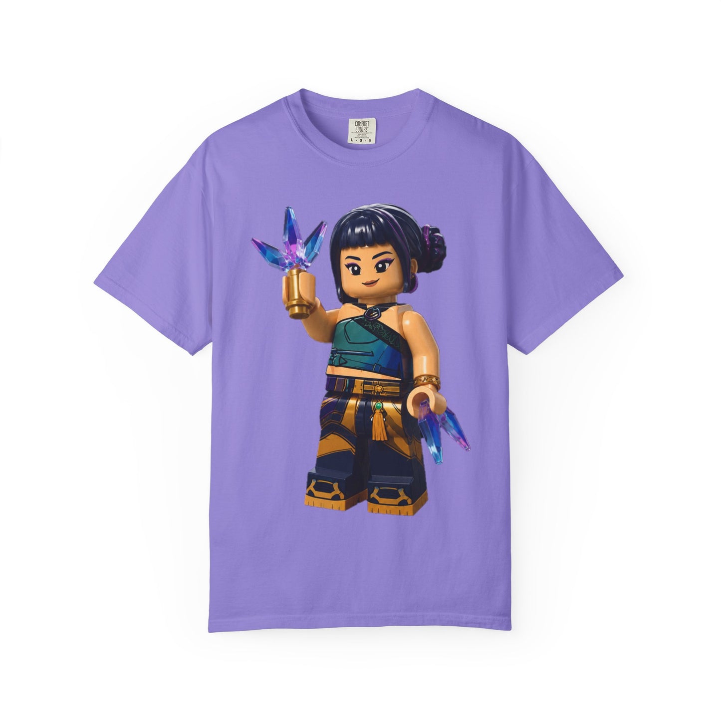 Crystal Ninja Minifigure T-Shirt — LEGO-Style Toy Fan Tee