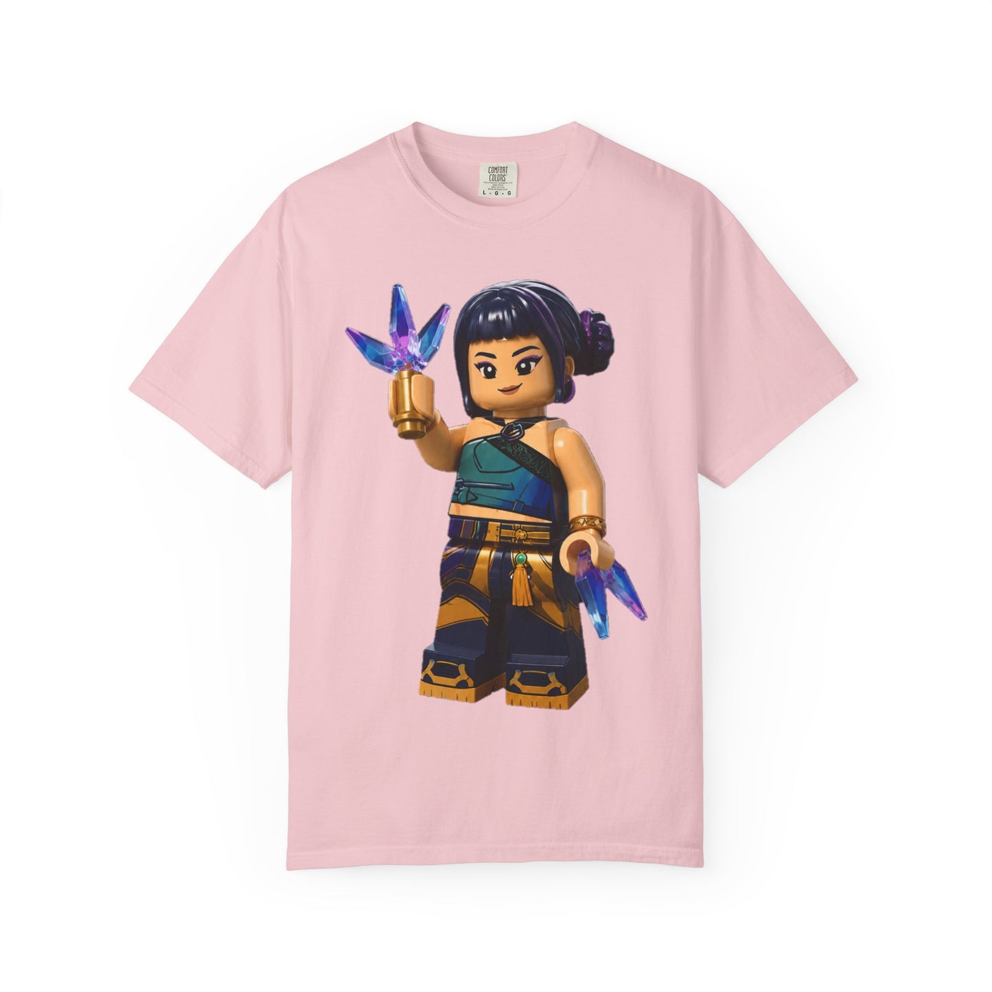 Crystal Ninja Minifigure T-Shirt — LEGO-Style Toy Fan Tee