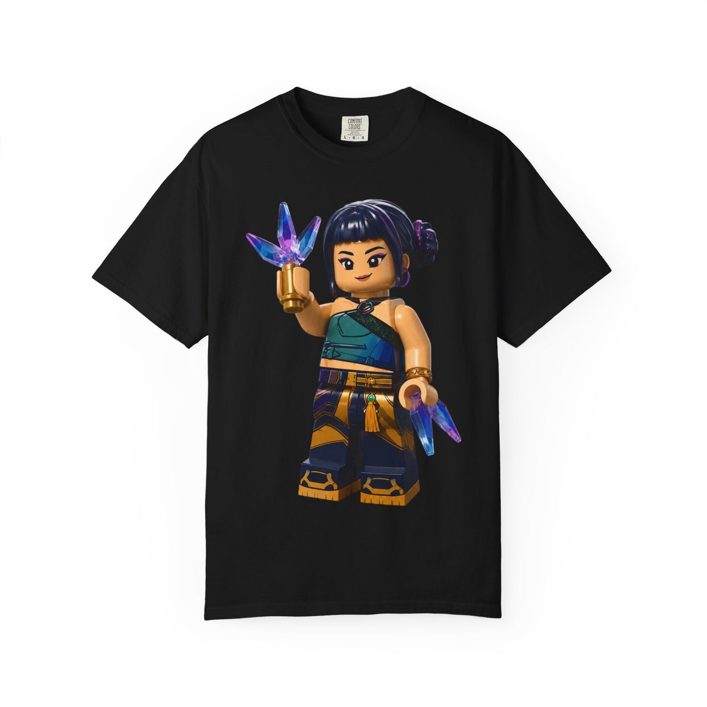 Crystal Ninja Minifigure T-Shirt — LEGO-Style Toy Fan Tee