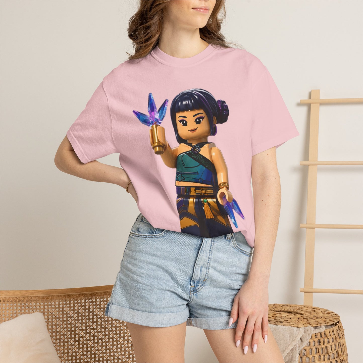 Crystal Ninja Minifigure T-Shirt — LEGO-Style Toy Fan Tee
