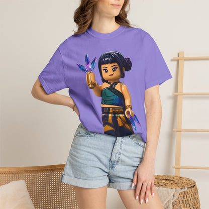 Crystal Ninja Minifigure T-Shirt — LEGO-Style Toy Fan Tee