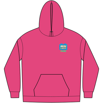 Bricks & Minifigs Logo Hoodie — Black Fleece Pullover