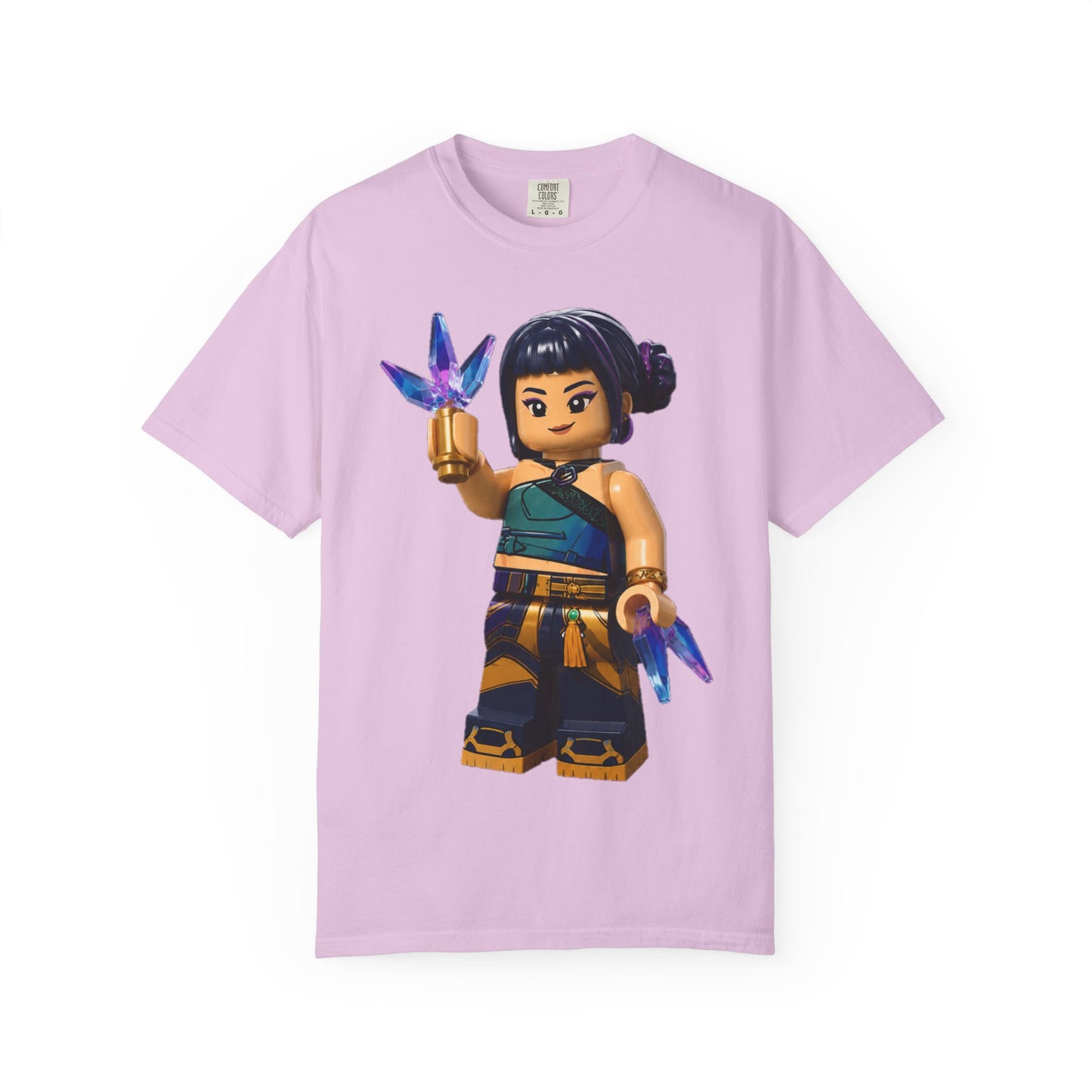 Crystal Ninja Minifigure T-Shirt — LEGO-Style Toy Fan Tee