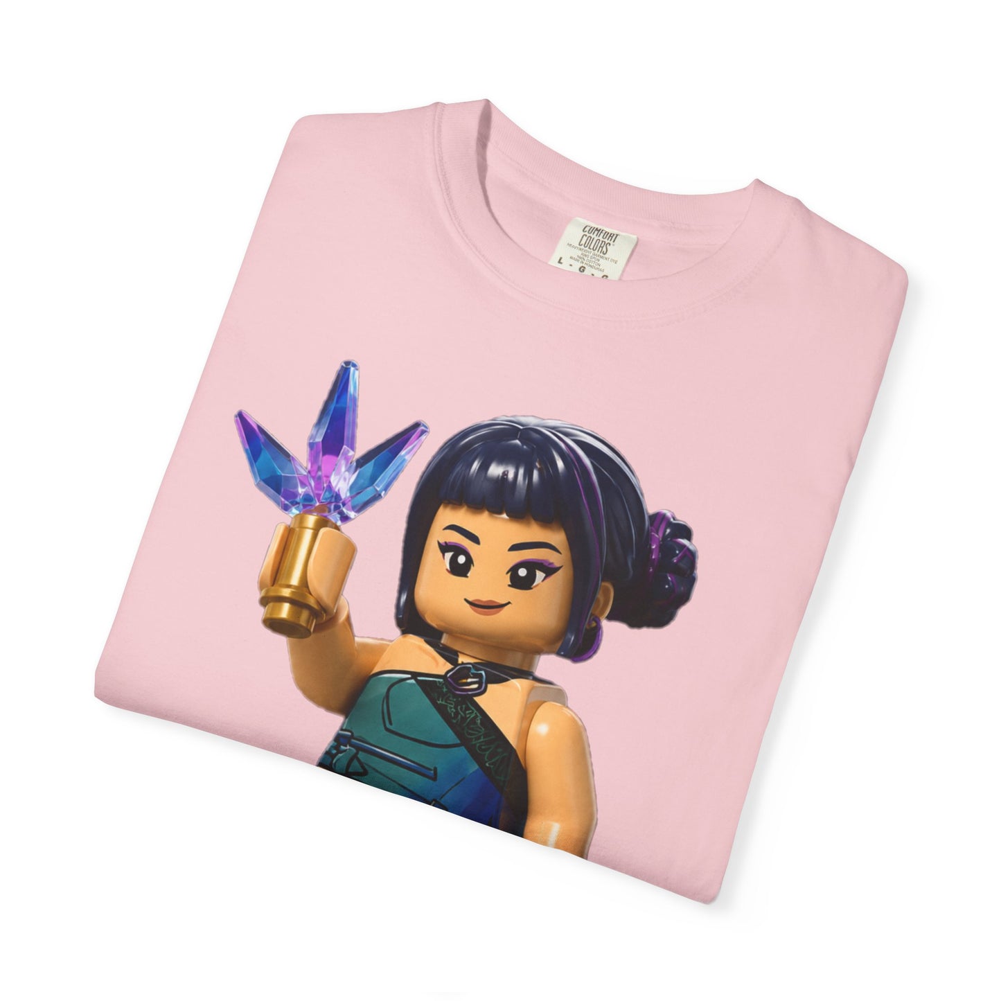 Crystal Ninja Minifigure T-Shirt — LEGO-Style Toy Fan Tee