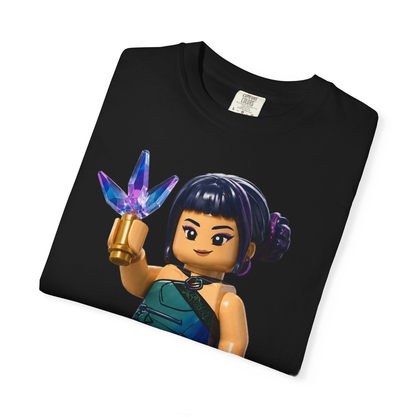 Crystal Ninja Minifigure T-Shirt — LEGO-Style Toy Fan Tee