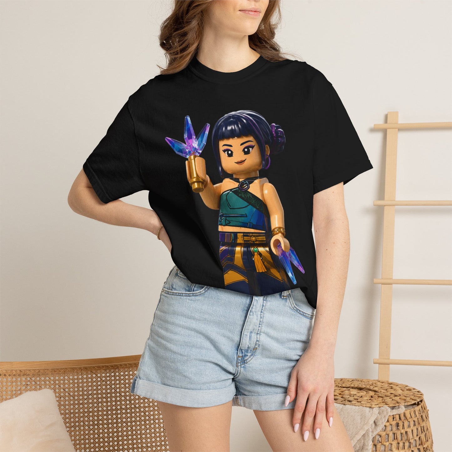 Crystal Ninja Minifigure T-Shirt — LEGO-Style Toy Fan Tee