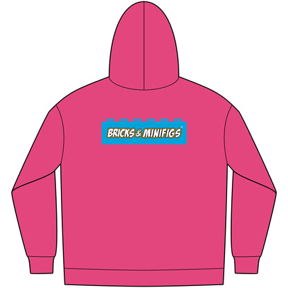 Bricks & Minifigs Logo Hoodie — Black Fleece Pullover