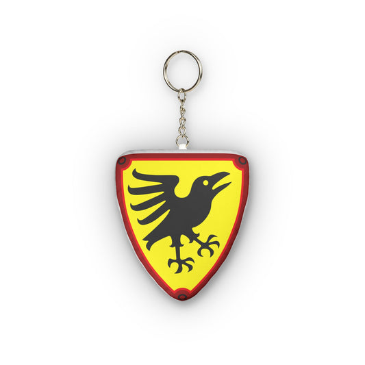 Medieval Raven Shield Mini Plush Keychain — Custom Shape Plush Keychain