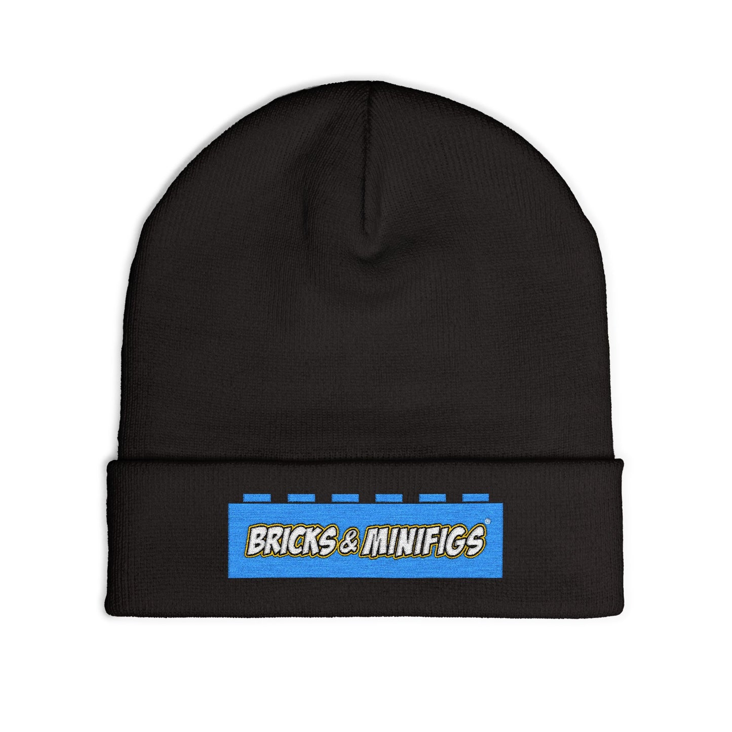 Embroidered 'Bricks & Minifigs' Knit Beanie